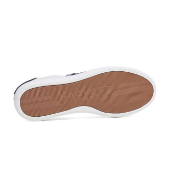 Hackett London Sneaker Bond Straps in pelle bianca