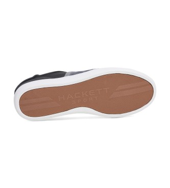 Hackett London Zapatillas de piel Bond Straps negro