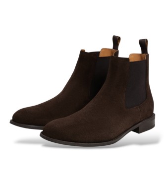 Hackett London Botas de camurça Woking Chelsea castanhas