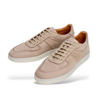 Hackett London Sneakers in pelle beige Brompton