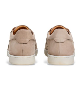Hackett London Sneakers in pelle beige Brompton