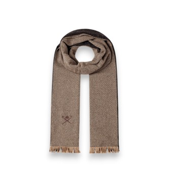Hackett London Beige Brolly Frisby sjaal