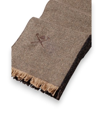 Hackett London Beige Brolly Frisby sjaal