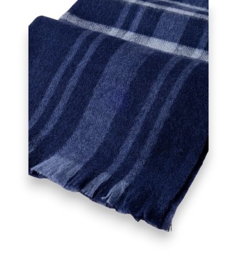 Hackett London Grote Cash-sjaal marineblauw