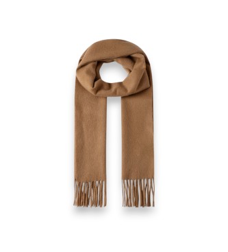 Hackett London Effen Patch Cash sjaal beige