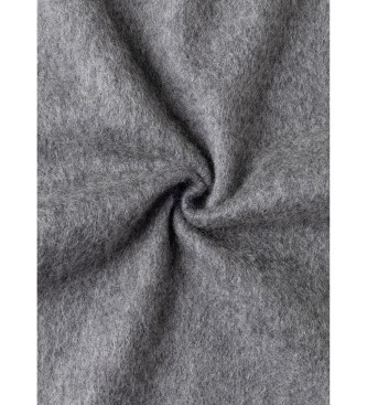 Hackett London Grijze Solid Patch Cash sjaal