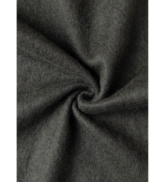 Hackett London Effen sjaal Patch Cash grijs