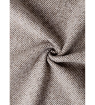 Hackett London Twill Wool Cash sjaal beige