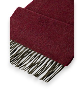 Hackett London Twill Wool Cash sjaal rood