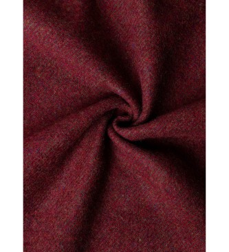 Hackett London Twill Wool Cash sjaal rood