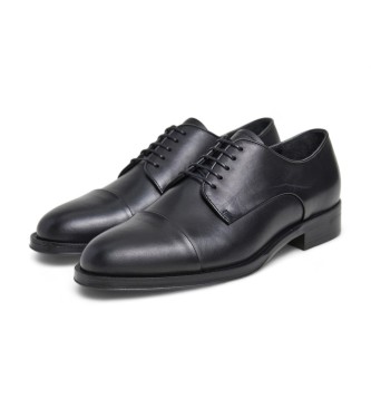 Hackett London Burton Edge Leder Blcher Schuhe schwarz