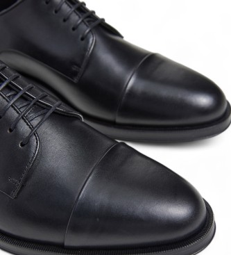 Hackett London Burton Edge Leder Blcher Schuhe schwarz