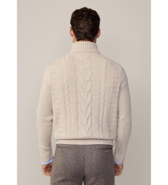 Hackett London Pull beige  roulettes