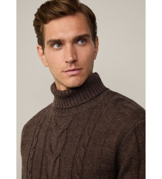 Hackett London Brown Roll Pullover