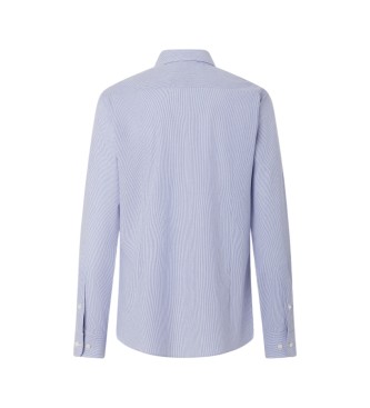 Hackett London camicia righe bengala bi-stretch fit tailored blu