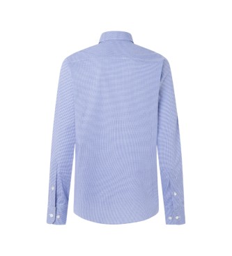 Hackett London camisa cuadros vichy bi-stretch fit tailored azul