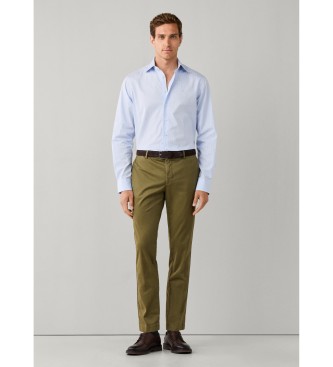 Hackett London Camisa City Awning Stripe azul claro