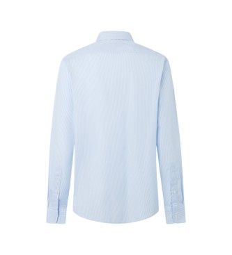 Hackett London Camisa City Awning Stripe azul claro