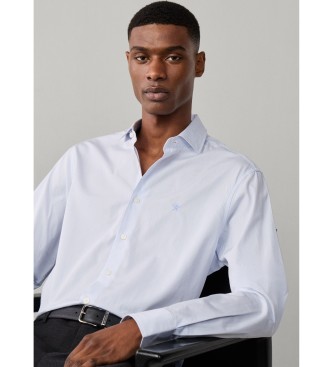 Hackett London camisa rayas finas city fit clásico azul