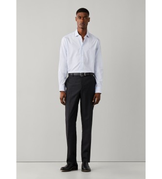 Hackett London camisa rayas finas city fit clásico azul