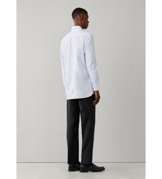 Hackett London camisa rayas finas city fit clásico azul