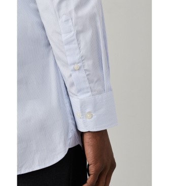 Hackett London camisa rayas finas city fit clásico azul