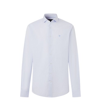Hackett London camisa rayas finas city fit clásico azul