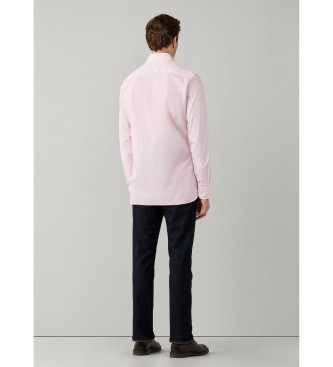 Hackett London camisa rayas finas city fit clásico rosa