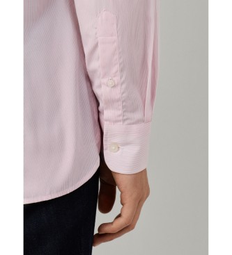 Hackett London camisa rayas finas city fit clásico rosa
