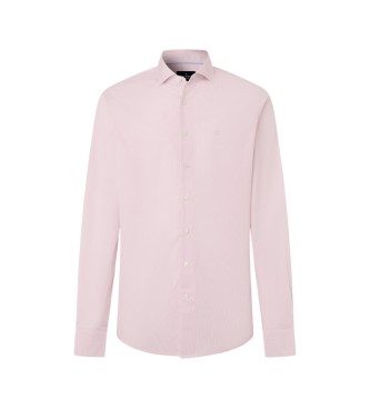Hackett London camisa rayas finas city fit clásico rosa