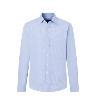 Hackett London Camisa City Shadow Stripe azul medio