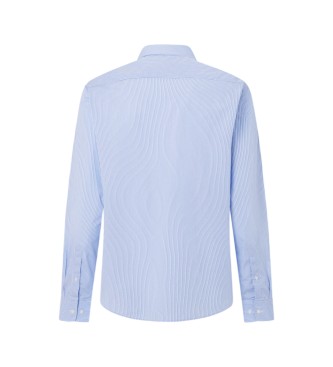 Hackett London Camisa City Shadow Stripe azul medio