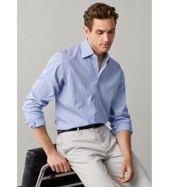 Hackett London Camisa City Shadow Stripe azul