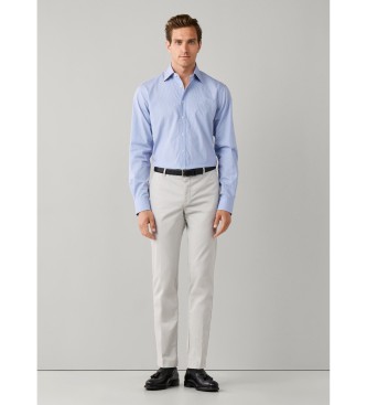 Hackett London Camisa City Shadow Stripe azul