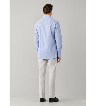 Hackett London Camisa City Shadow Stripe azul