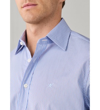 Hackett London Camisa City Shadow Stripe azul