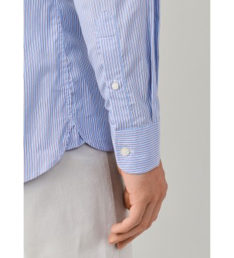 Hackett London Camisa City Shadow Stripe azul