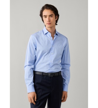 Hackett London Camisa City Solid Eoe azul