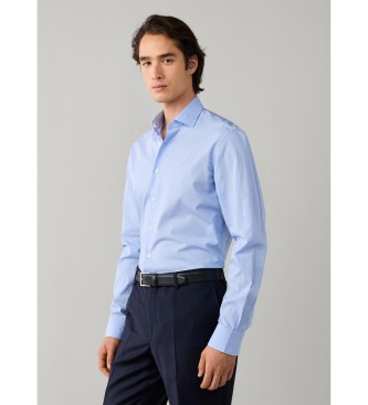 Hackett London Camisa City Solid Eoe azul