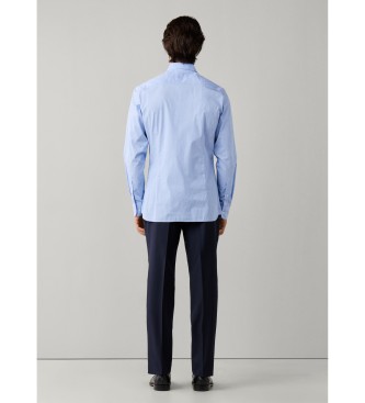 Hackett London Camisa City Solid Eoe azul