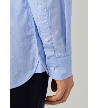 Hackett London Camisa City Solid Eoe azul