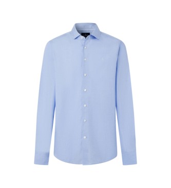 Hackett London Camisa City Solid Eoe azul
