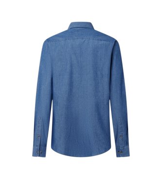 Hackett London Blue Clean Chambray Shirt