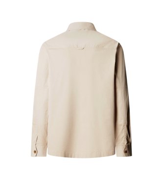 Hackett London Überhemd Schleier beige