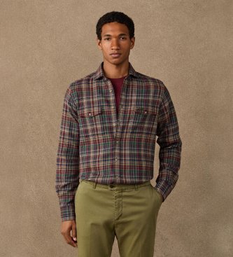 Hackett London Flanellhemd kariert Country Fit klassisch mehrfarbig