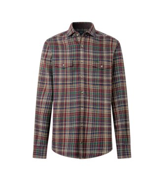 Hackett London Flanellhemd kariert Country Fit klassisch mehrfarbig