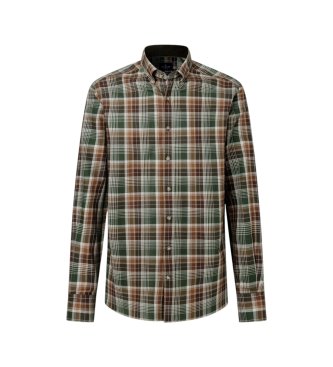Hackett London Camicia Country Plaid Check verde oliva