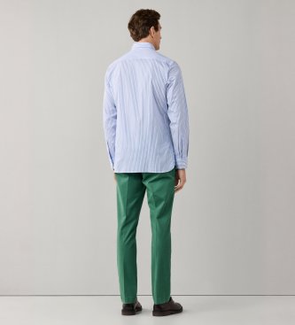Hackett London Modra srajca Dualtone Str