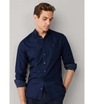 Hackett London Srajca Essential Dyed mornarsko modra