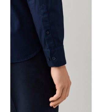 Hackett London Srajca Essential Dyed mornarsko modra